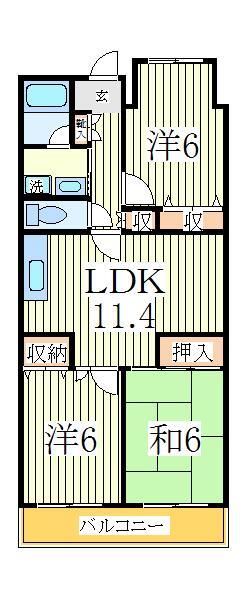 我孫子市湖北台のマンションの間取り