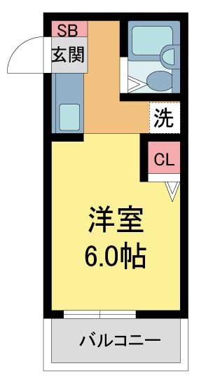 西宮市荒戎町のマンションの間取り