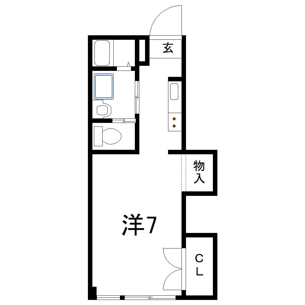 クラウンハイツAの間取り