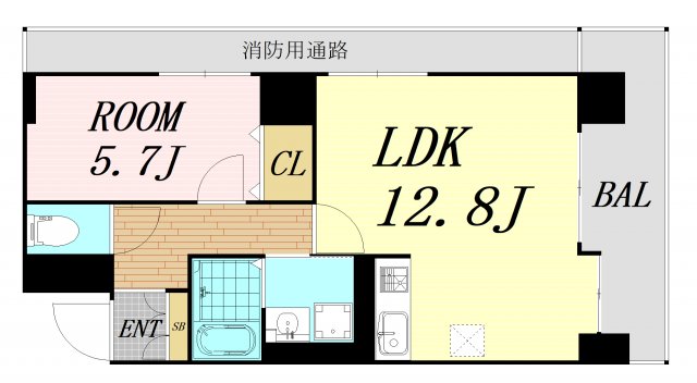 【大阪市淀川区宮原のマンションの間取り】