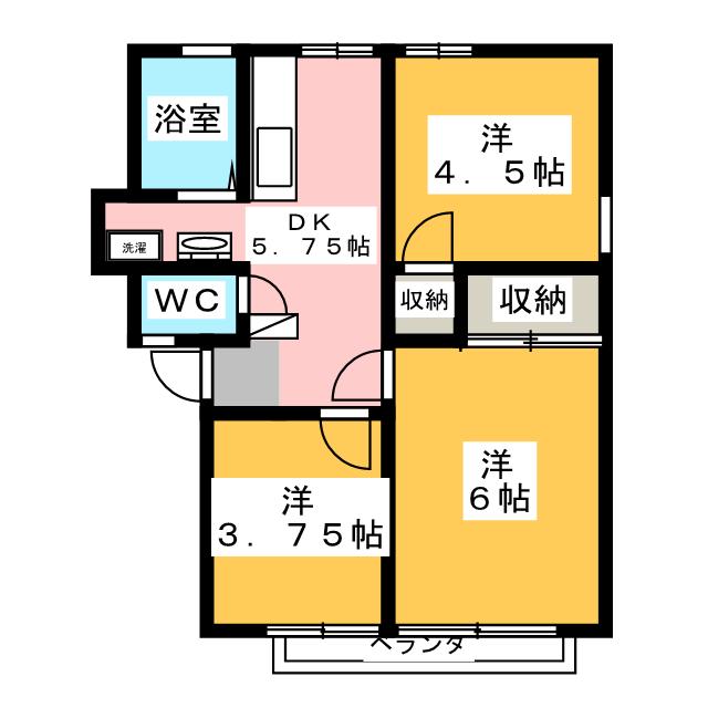 第２田中ハイツの間取り