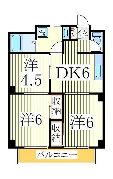 柏市大井のアパートの間取り