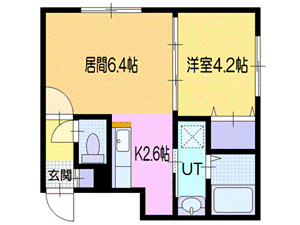 小樽市稲穂のマンションの間取り