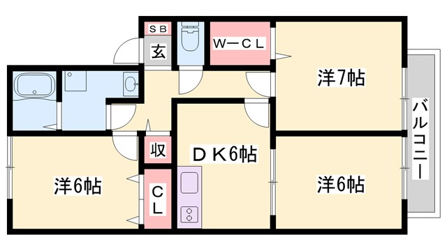 エクレールBの間取り