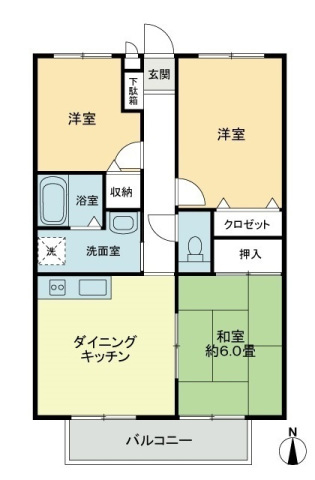 【フォブール木太Ａの間取り】
