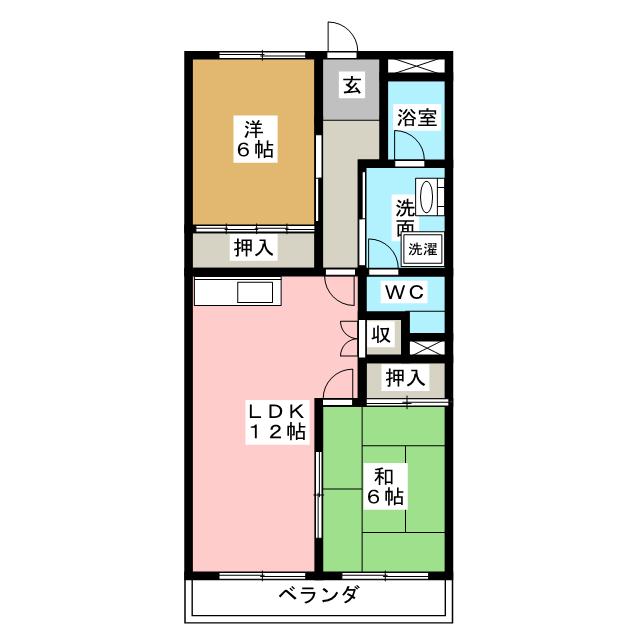 グリーンパークＯＨ９２Ｂ棟の間取り