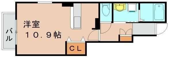 【福岡市博多区浦田のアパートの間取り】