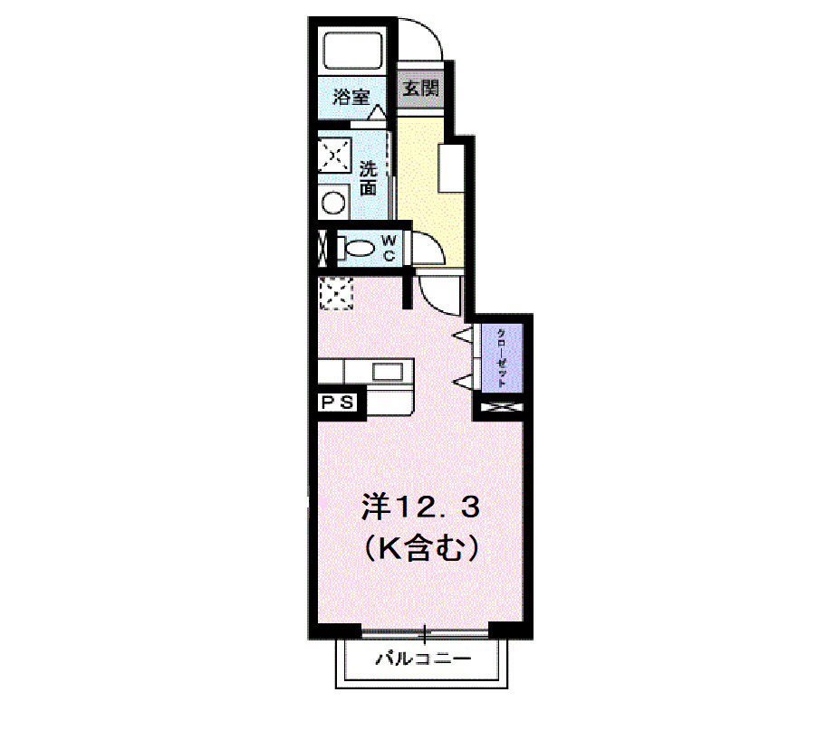 小田原市飯泉のアパートの間取り