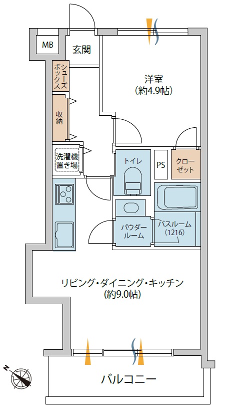 王子フラワーマンションの間取り