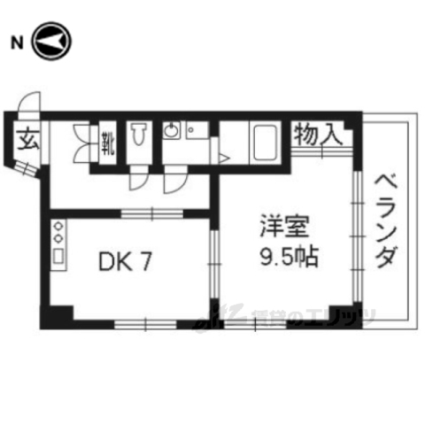 ピュアコート五条の間取り