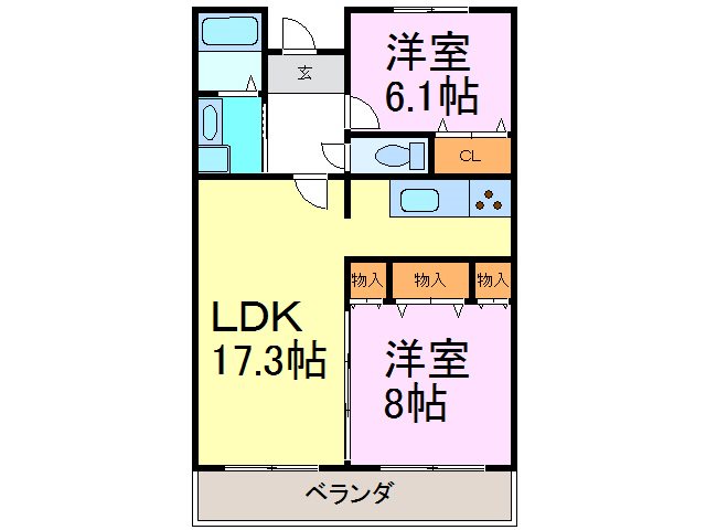 パルク山代の間取り