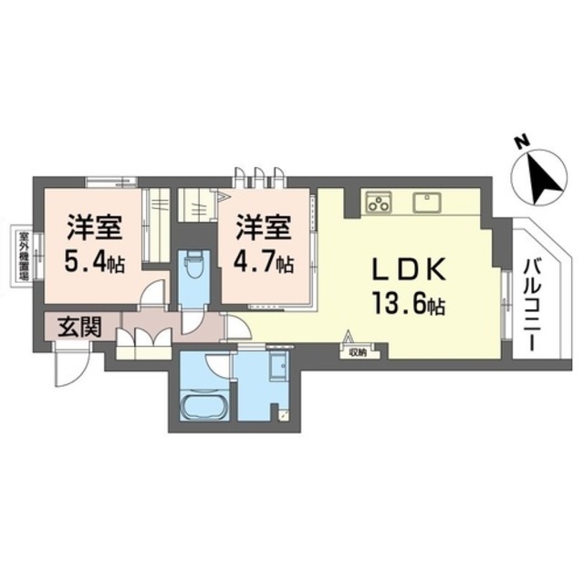 【稲城市東長沼のマンションの間取り】