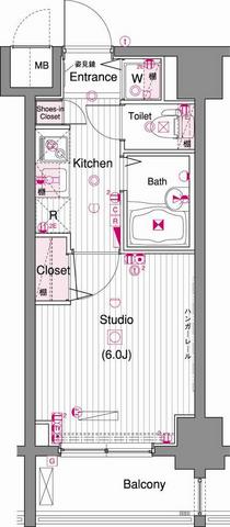 ガーラ・シティ門前仲町の間取り