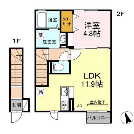 ハイツ　ソレイユの間取り