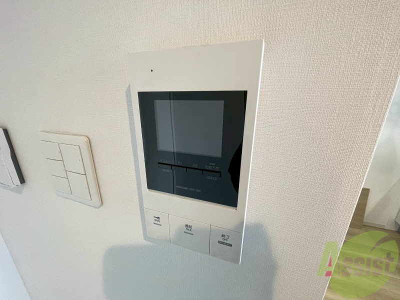 セキュリティ　モニタ付インターホンでセキュリティ面も安心です。