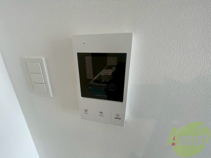 セキュリティ　モニタ付インターホンでセキュリティ面も安心です。