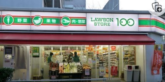 コンビニ　ローソンストア１００江東森下三丁目店（コンビニ）まで121m