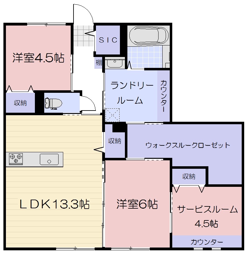 仮)旭本町新築AP 南棟の間取り写真