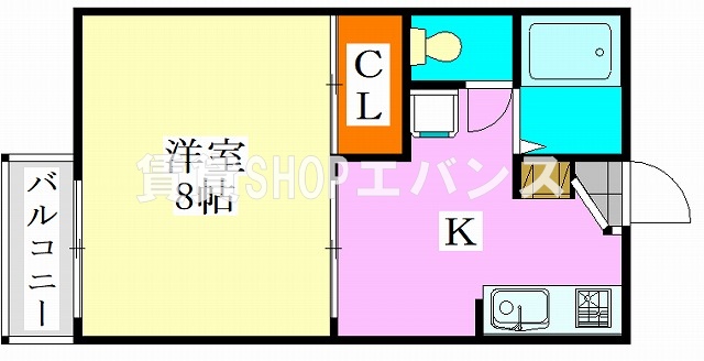 ローズパーク弐番館の間取り写真