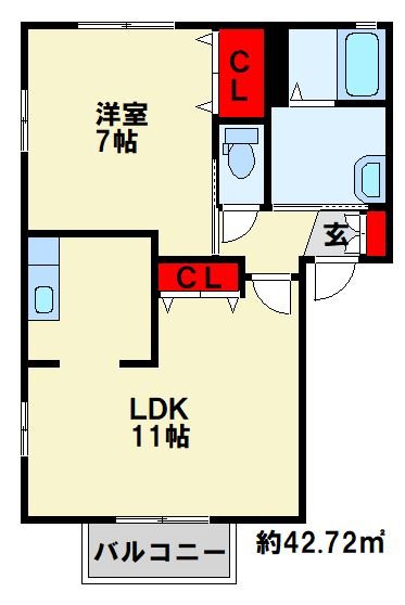 ＪＲ日豊本線 城野駅 徒歩10分 2階建 築21年の間取り写真