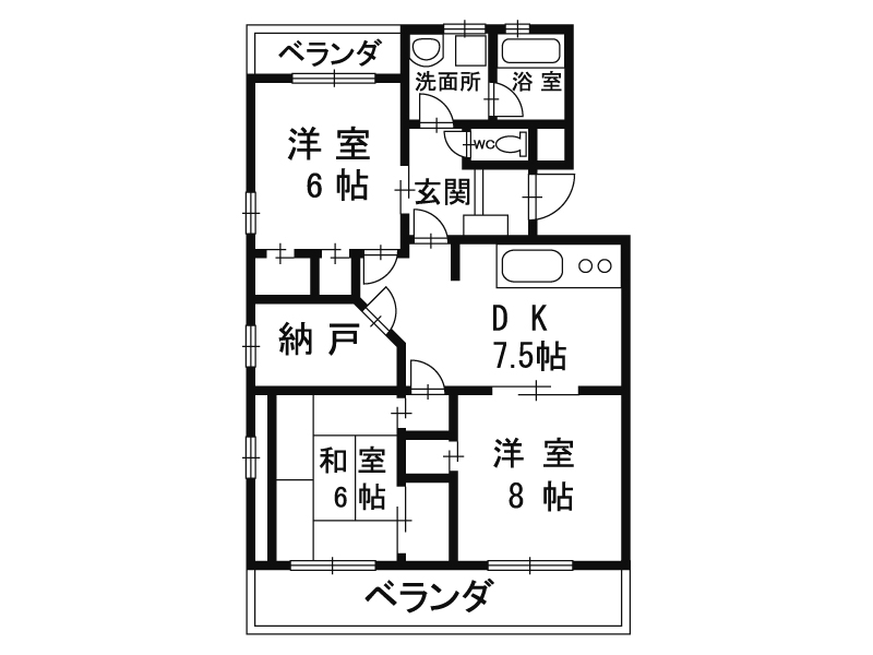 グリーンコーポ両島の間取り