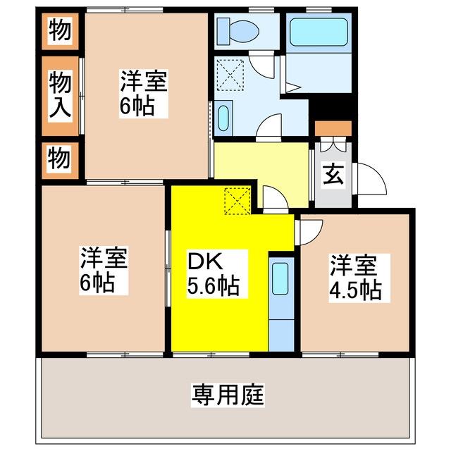 広島県東広島市西条中央５（アパート）の賃貸物件の間取り