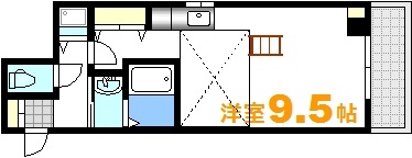 広島県広島市中区富士見町（マンション）の賃貸物件の間取り