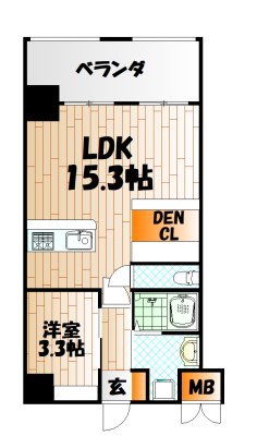 北九州市八幡西区熊手のマンションの間取り