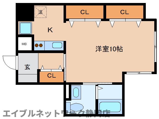 【静岡市葵区駒形通のマンションの間取り】