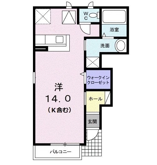 新居浜市高木町のアパートの間取り