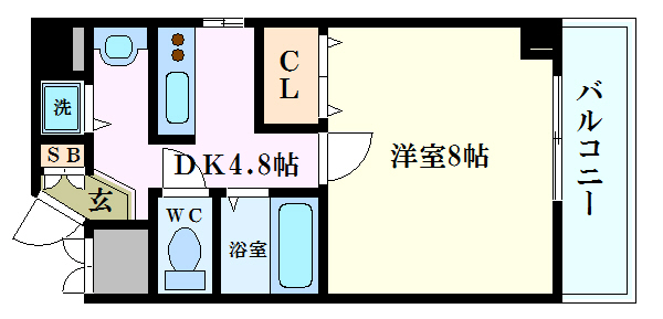 広島市中区銀山町のマンションの間取り