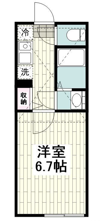 横浜市磯子区森のアパートの間取り