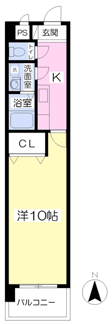 【松山市永木町のマンションの間取り】