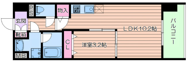 吹田市垂水町のマンションの間取り