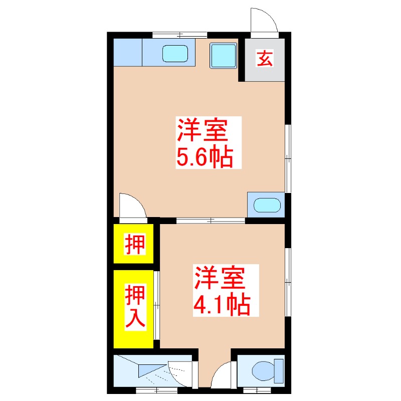 岡元マンションの間取り