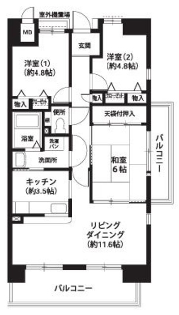 ウエストコート8番街の間取り