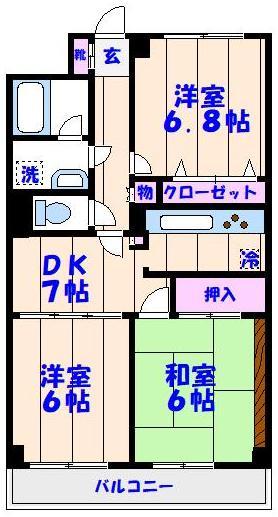 ペアヒルズ大野の間取り