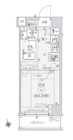 葛飾区奥戸のマンションの間取り