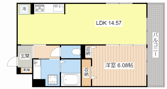 東近江市五個荘竜田町のアパートの間取り