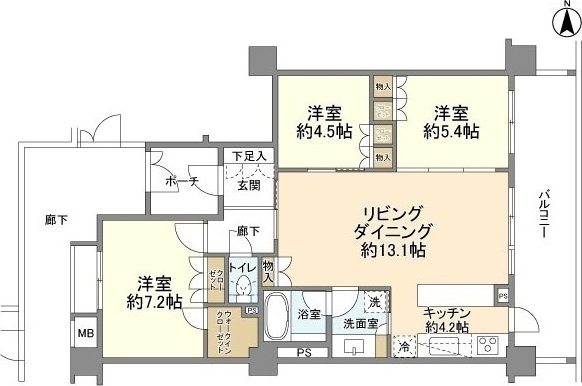 サンクタス鷺沼プライベートヒルの間取り