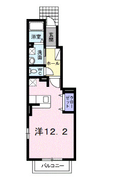 郡山市字下亀田のアパートの間取り