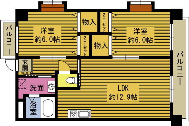 エスポワール光吉の間取り