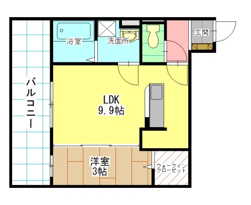 北九州市八幡西区菅原町のアパートの間取り