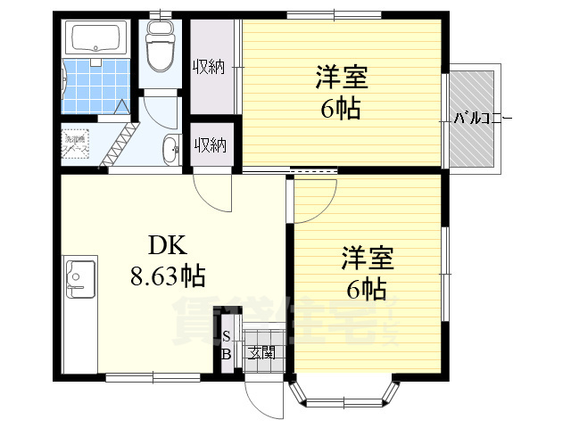 シティコスモ秦庄の間取り