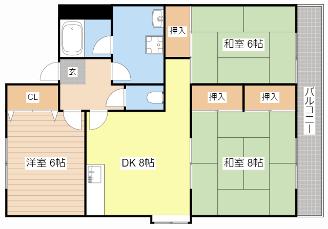 西谷第5ハイツの間取り