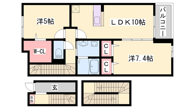 ピースファルメゾンの間取り