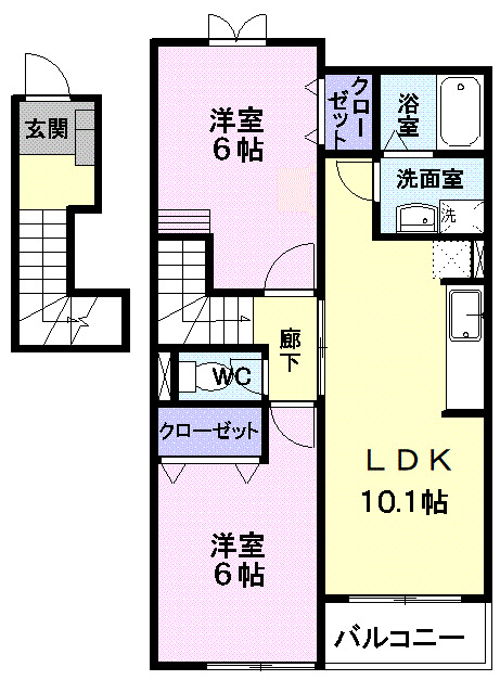 サン・ヴァンカン　Ｃの間取り