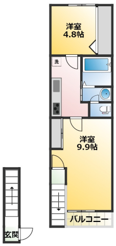 大府市追分町のアパートの間取り