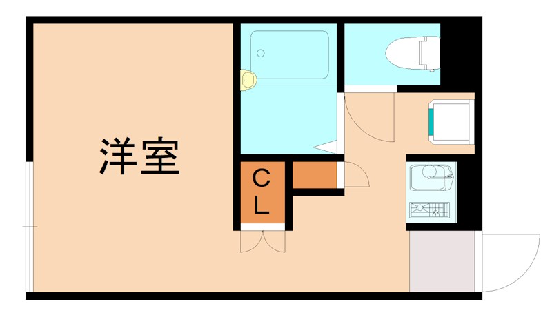 北九州市小倉北区今町のアパートの間取り