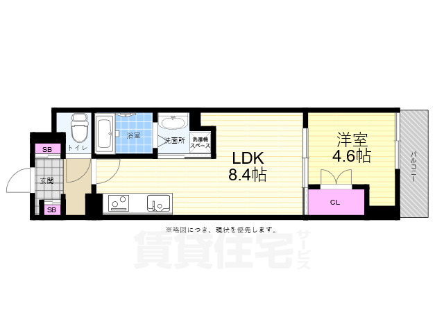 広島市東区上大須賀町のマンションの間取り